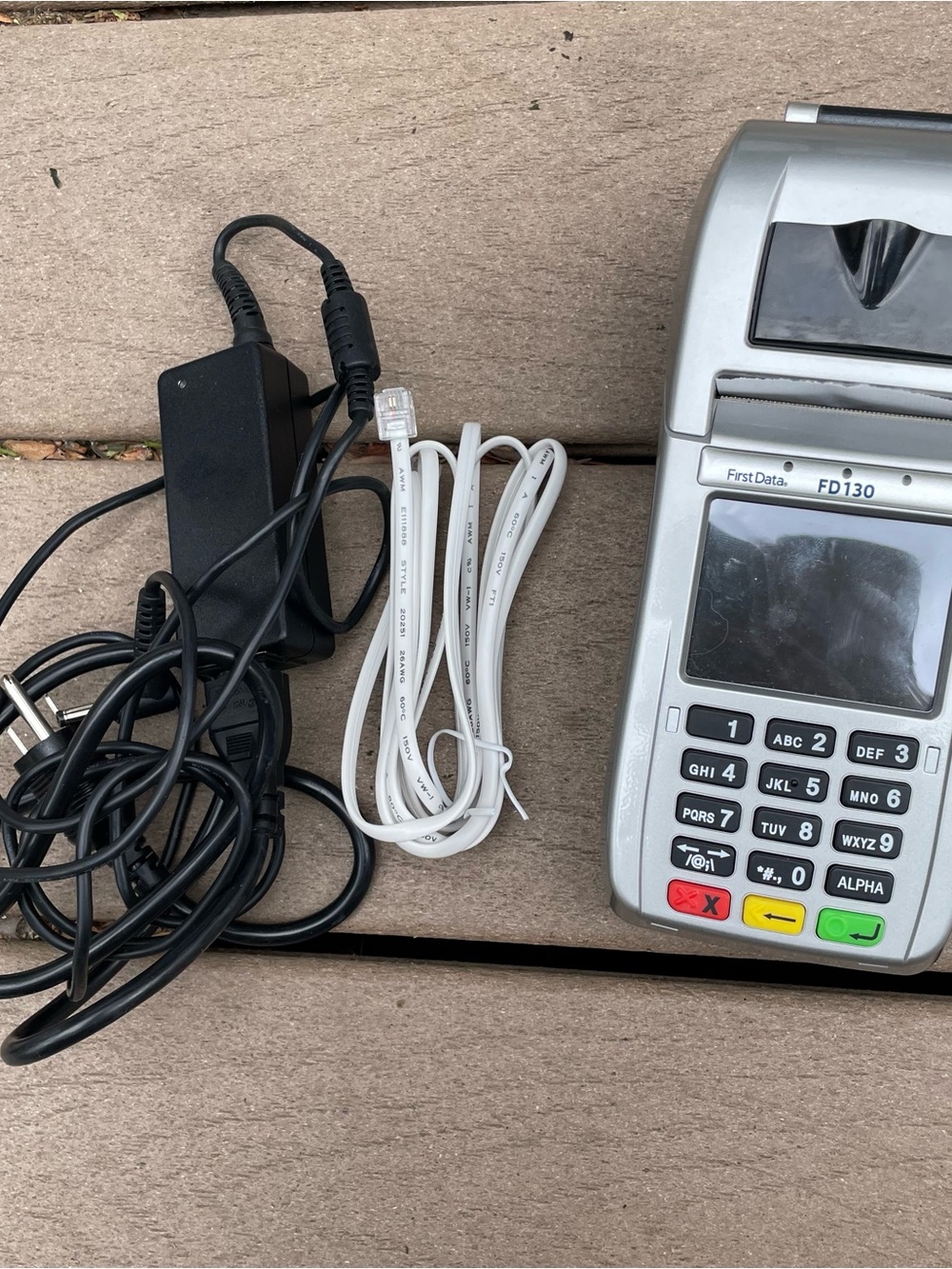 FD130 Gray Credit Card Terminal with Power Adapter in Original Box